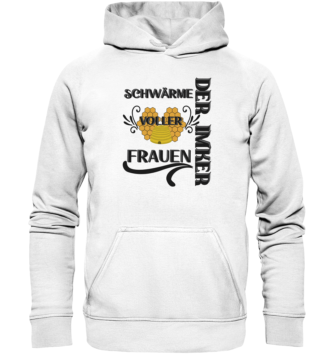 Der Imker, schwärme voller Frauen, Imkerei, Helden, schwarzes Design - Basic Unisex Hoodie