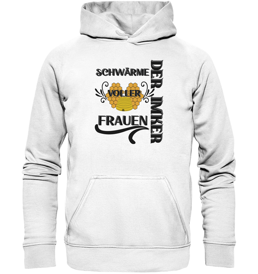 Der Imker, schwärme voller Frauen, Imkerei, Helden, schwarzes Design - Basic Unisex Hoodie