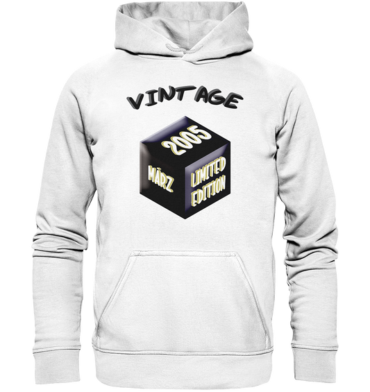 Vintage 2005 MÄRZ Limited Edition, Geschenk zum 18  - Basic Unisex Hoodie