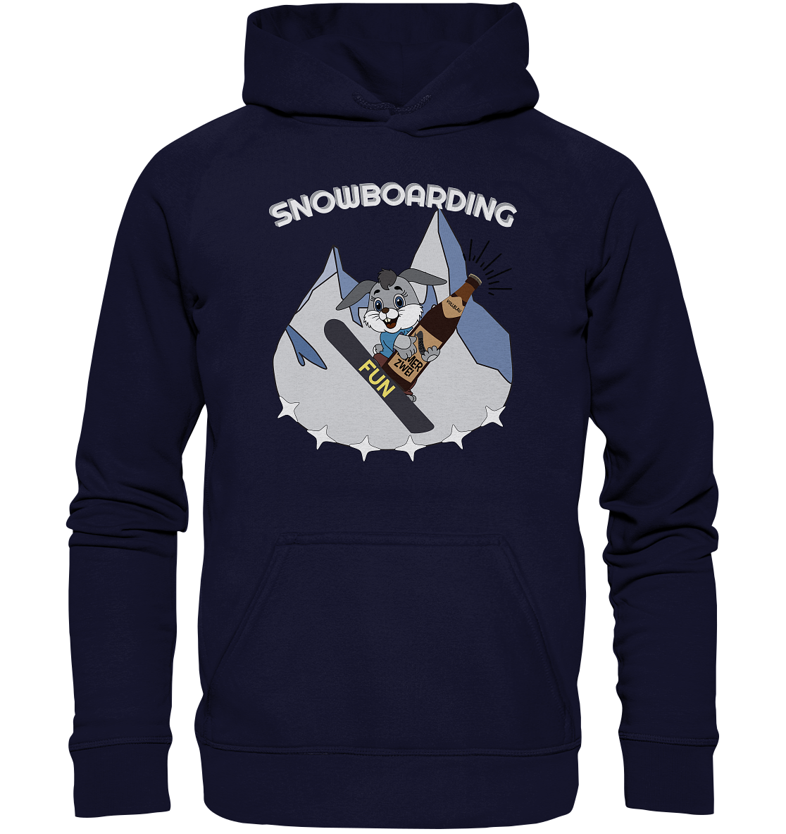 Snowboarder, Apres- Ski, Party danach, Piste, Helles Design - Basic Unisex Hoodie XL