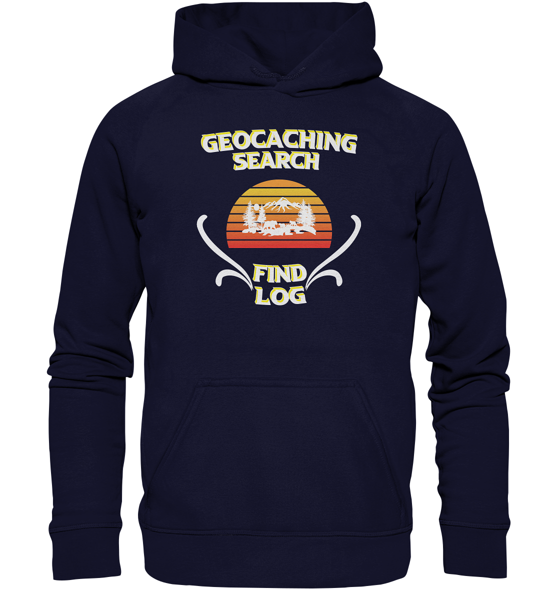 Geocaching, Suchen, Finden und Log, Geocache - Basic Unisex Hoodie XL