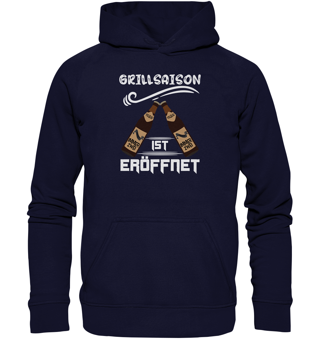 Grillsaison ist eröffnet, Grillen, Party, Feiern, Helles Design - Basic Unisex Hoodie XL