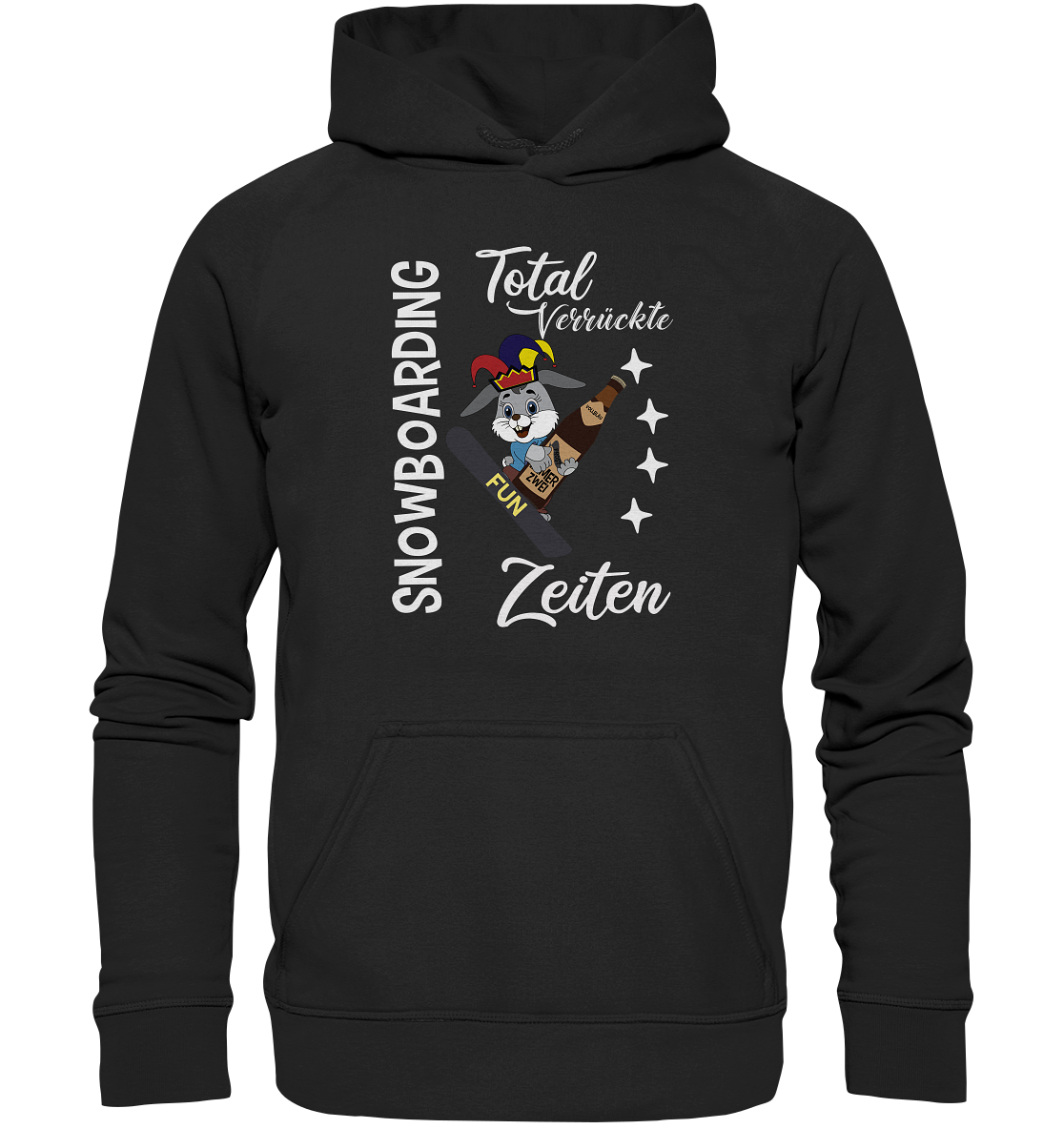 Snowboarding, verrückte Zeiten, Snowboarder, Osterhase - Basic Unisex Hoodie XL