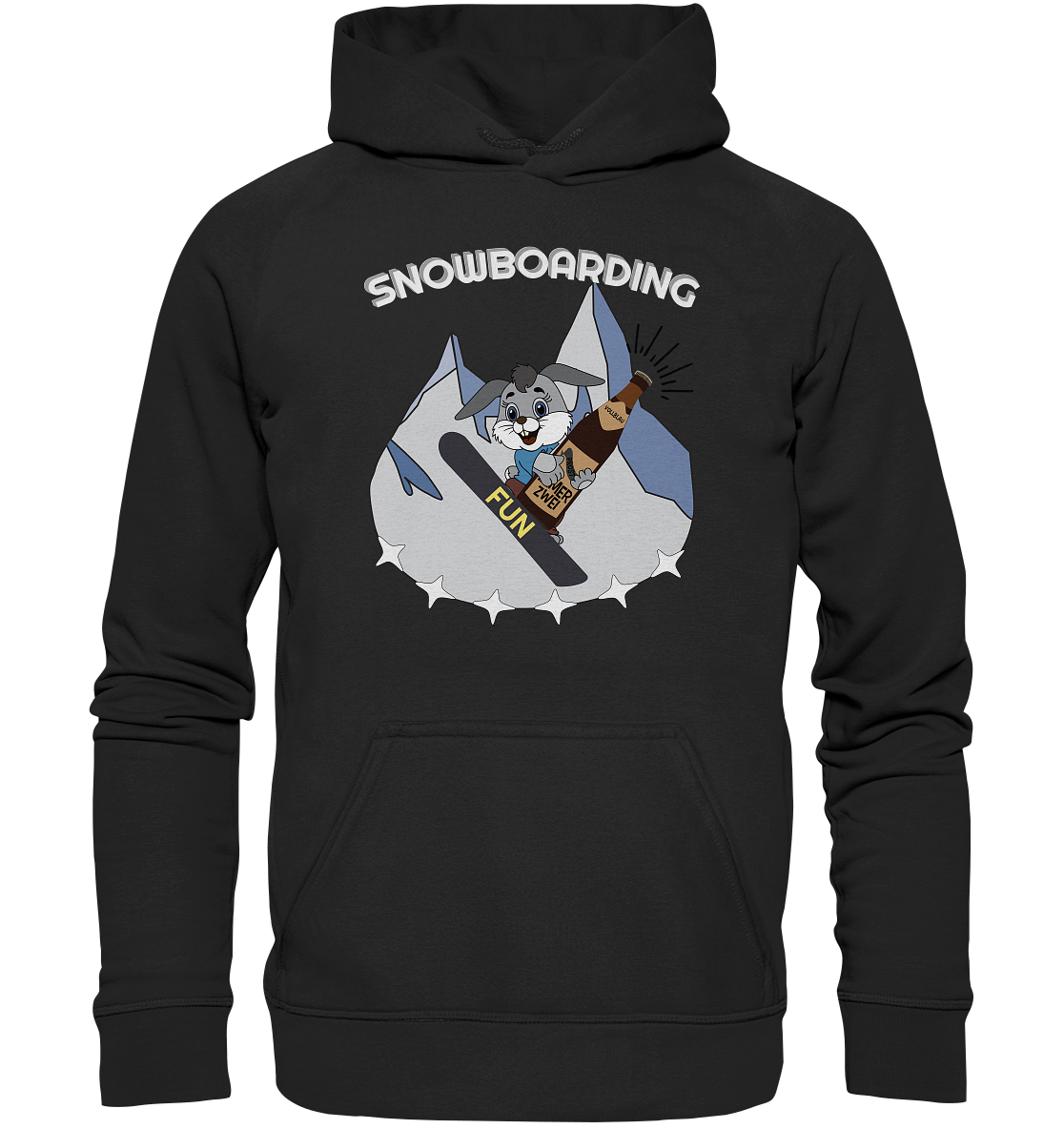 Snowboarder, Apres- Ski, Party danach, Piste, Helles Design - Basic Unisex Hoodie XL