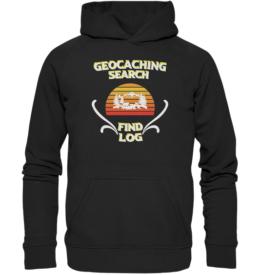 Geocaching, Suchen, Finden und Log, Geocache - Basic Unisex Hoodie XL