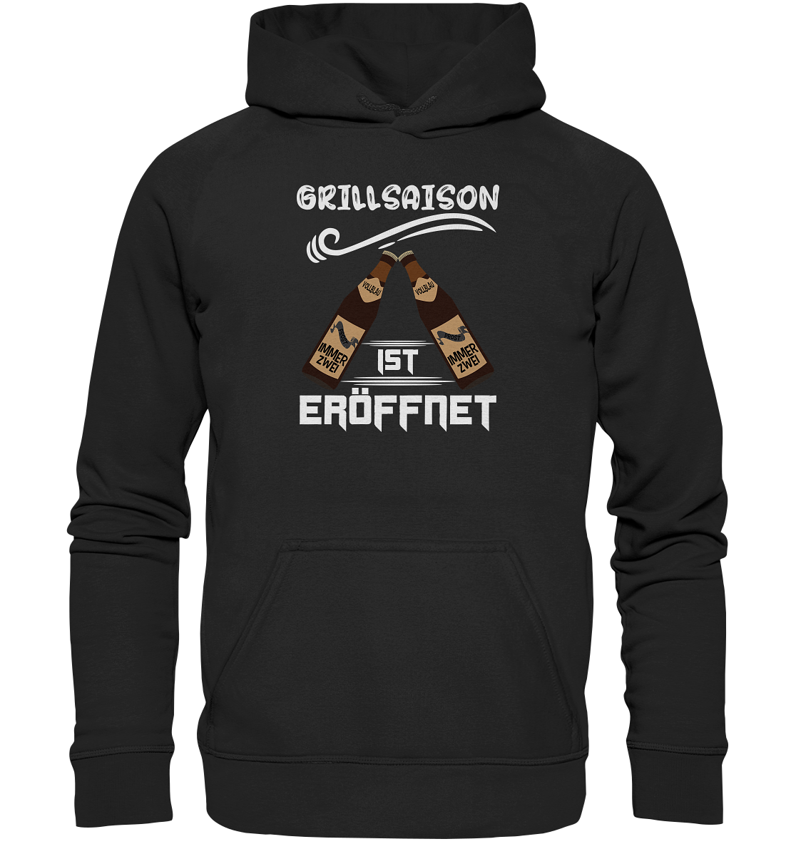 Grillsaison ist eröffnet, Grillen, Party, Feiern, Helles Design - Basic Unisex Hoodie XL