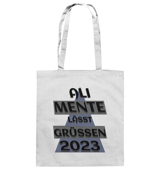 Ali Mente grüßt Euch, 2023, schwarzer Humor - Baumwolltasche