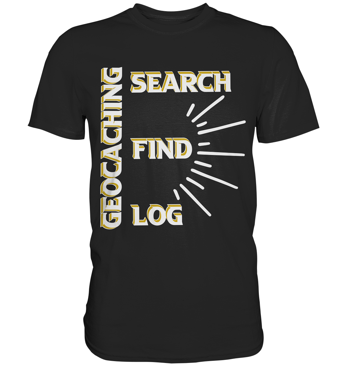 Geocaching-SEARCH-FIND-LOG, Cache Helles Disign - Classic Shirt