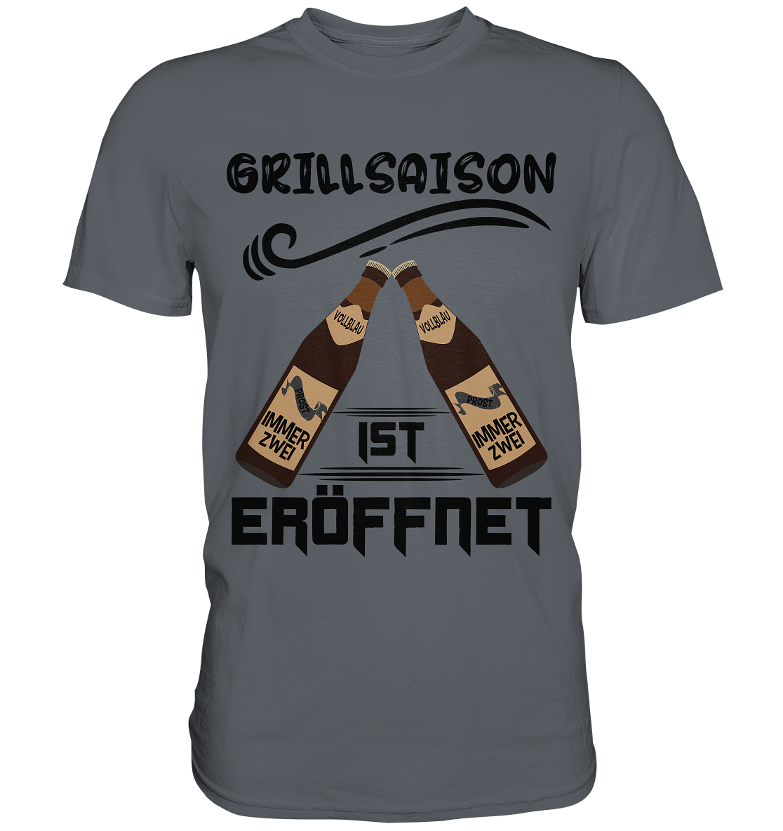 Grillsaison ist eröffnet, Grillen, Party, Feiern, Schwarzes Design - Classic Shirt