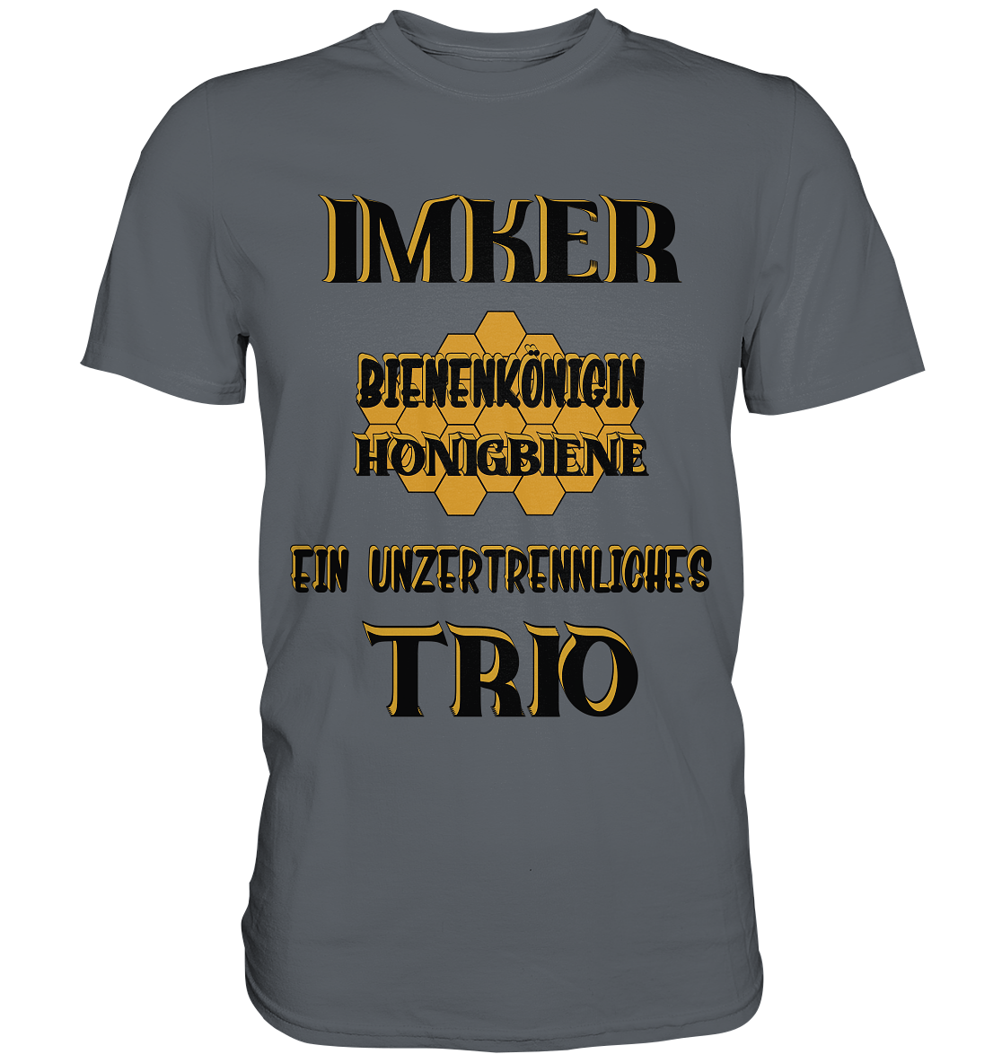 Imker- Bienenkönigin und Honigbiene einTeam, schwarzes Design - Classic Shirt