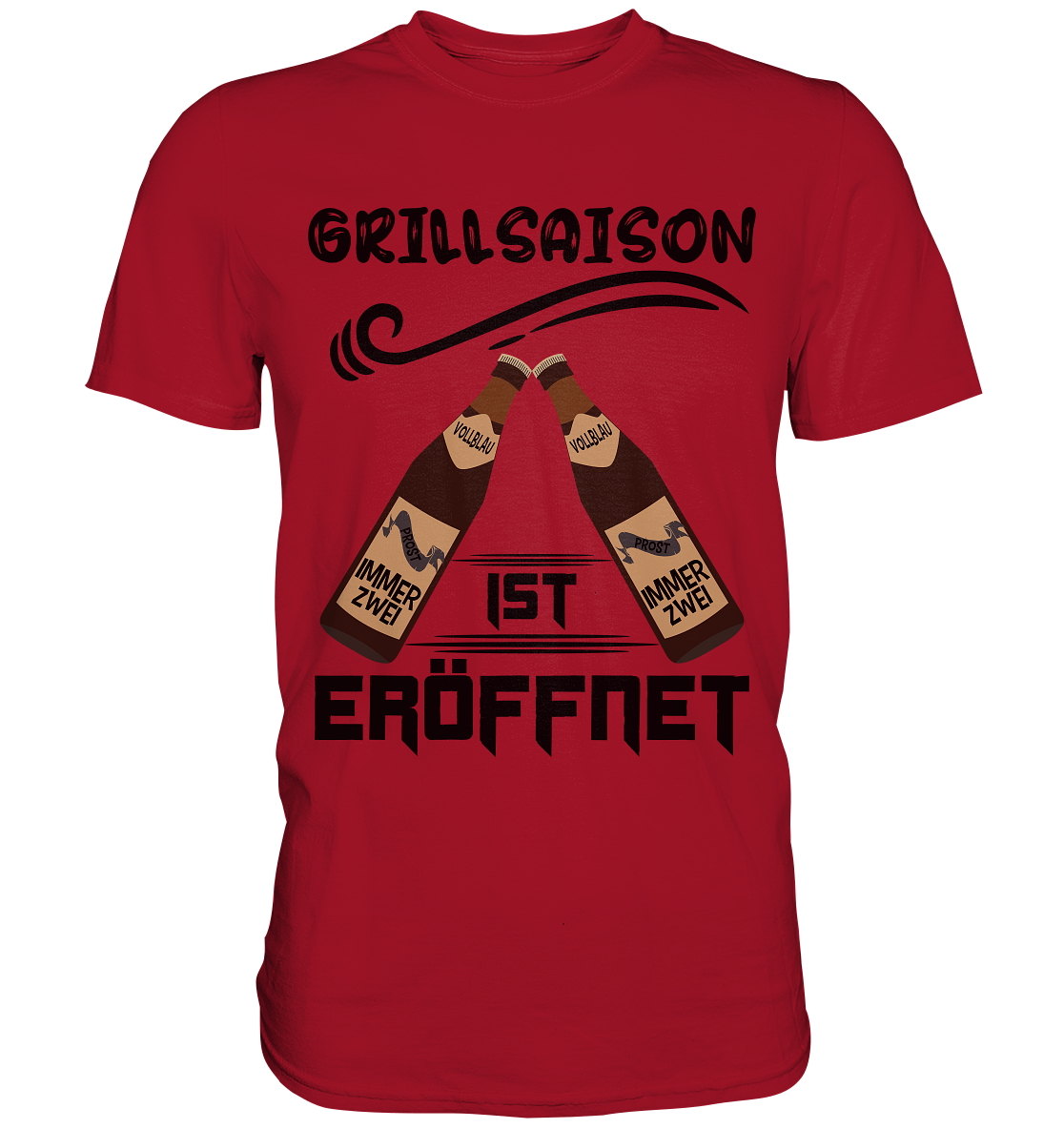 Grillsaison ist eröffnet, Grillen, Party, Feiern, Schwarzes Design - Classic Shirt