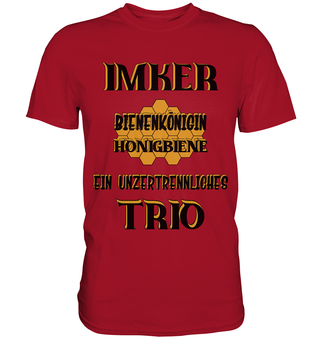 Imker- Bienenkönigin und Honigbiene einTeam, schwarzes Design - Classic Shirt