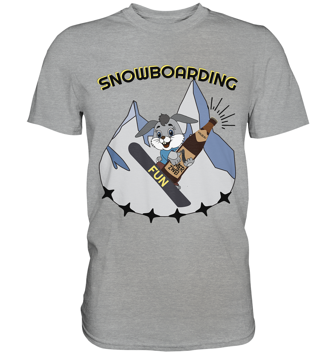 Snowboarding, Apres- Ski, Snowboard, Skihase und Bier - Classic Shirt