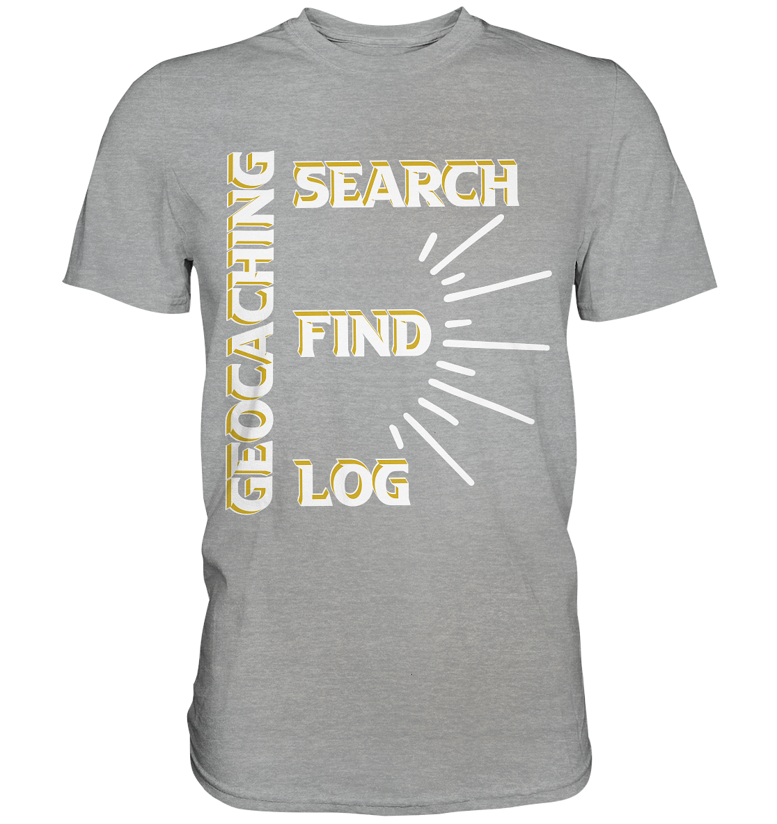 Geocaching-SEARCH-FIND-LOG, Cache Helles Disign - Classic Shirt