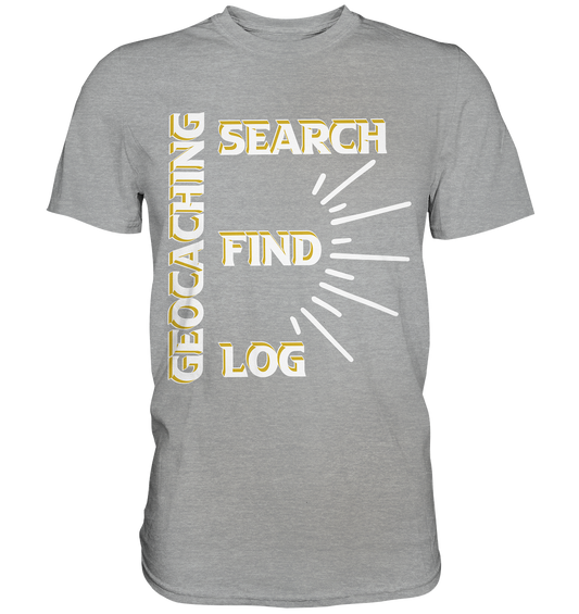 Geocaching-SEARCH-FIND-LOG, Cache Helles Disign - Classic Shirt