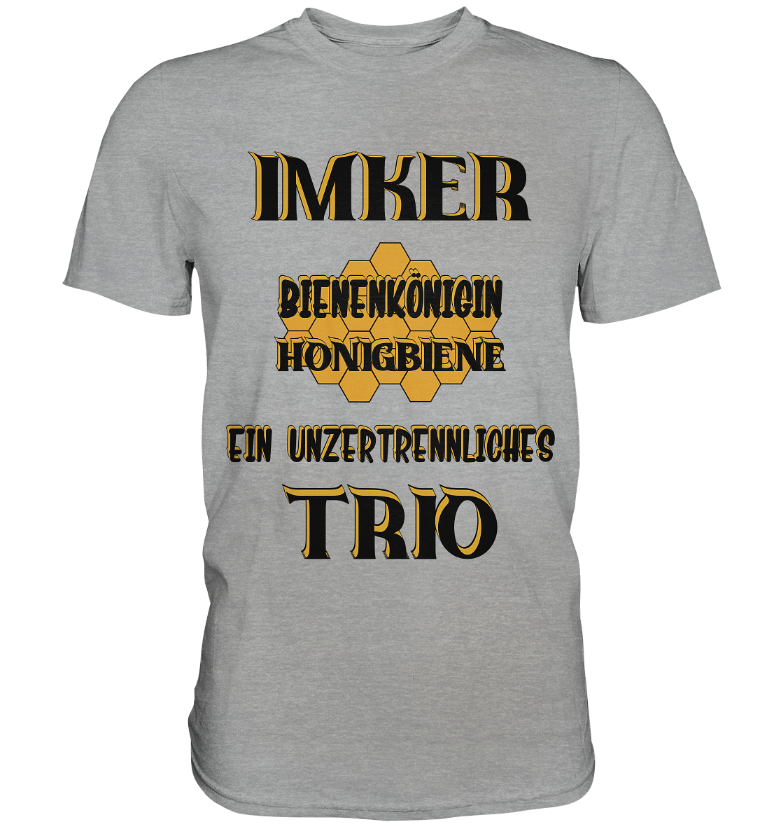 Imker- Bienenkönigin und Honigbiene einTeam, schwarzes Design - Classic Shirt