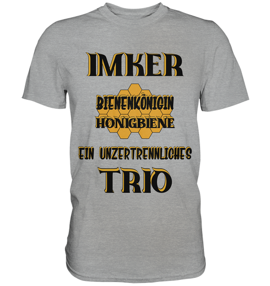 Imker- Bienenkönigin und Honigbiene einTeam, schwarzes Design - Classic Shirt