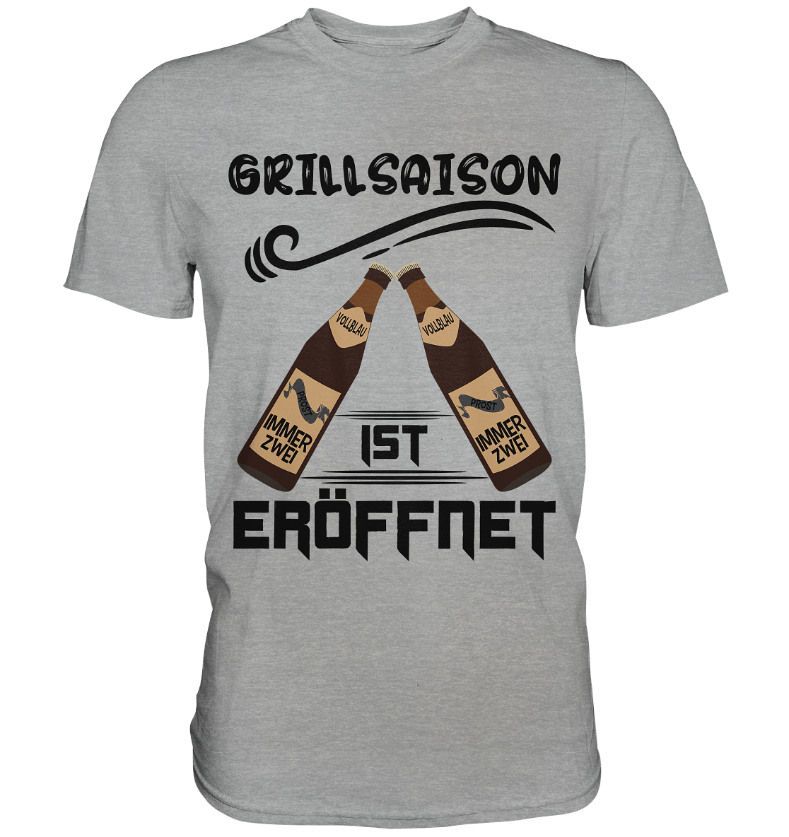 Grillsaison ist eröffnet, Grillen, Party, Feiern, Schwarzes Design - Classic Shirt