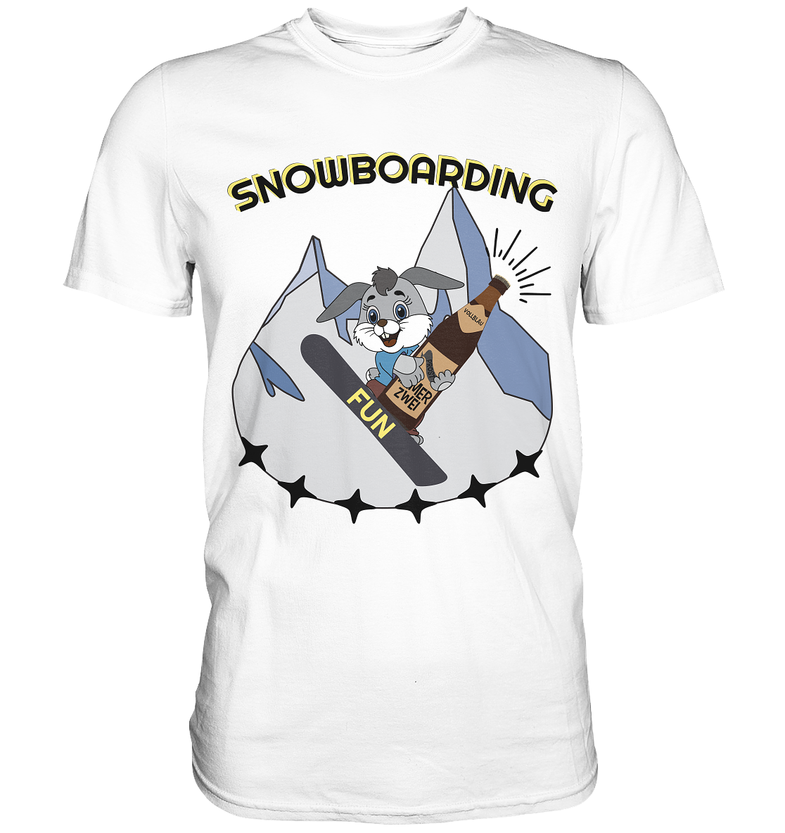 Snowboarding, Apres- Ski, Snowboard, Skihase und Bier - Classic Shirt