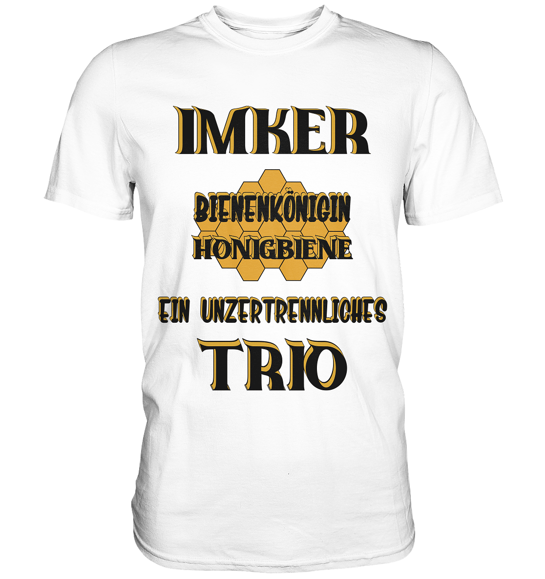 Imker- Bienenkönigin und Honigbiene einTeam, schwarzes Design - Classic Shirt