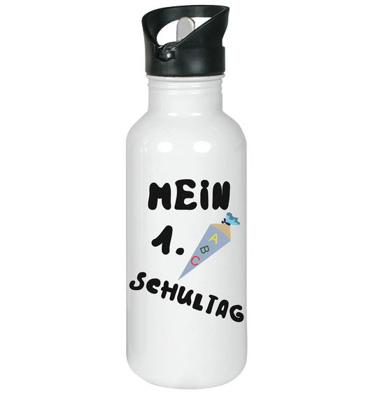 1. Schultag, Einschulung, Zuckettüte - Edelstahl-Trinkflasche