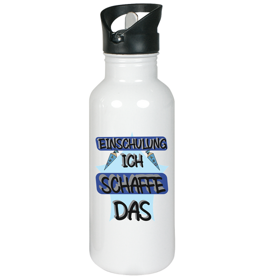 Einschulung, Ich schaff das Motivation - Edelstahl-Trinkflasche