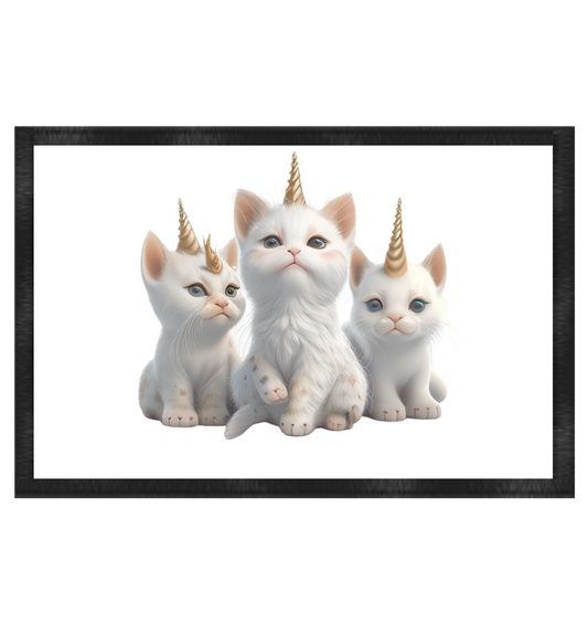 Fußmatte 60x40cm "Katzen-Trio"- Gemeinsam durch dick und dünn -