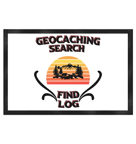 Geocaching, Suchen, Finden und Log, Geocaches - Fußmatte 60x40cm