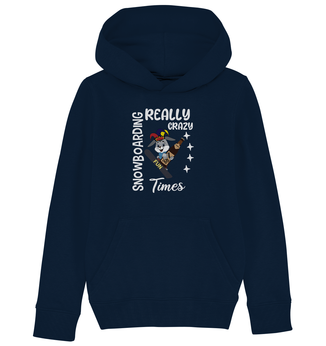 Snowboarding, Crazy Times, Snowboarder, Party - Kids Organic Hoodie