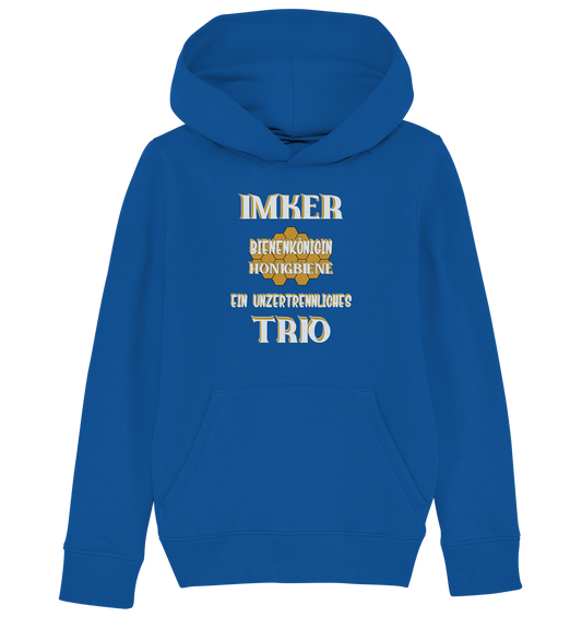 Imker- Bienenkönigin und Honigbiene, einTeam, Pfleger und Schützer von Bienen - Kids Organic Hoodie