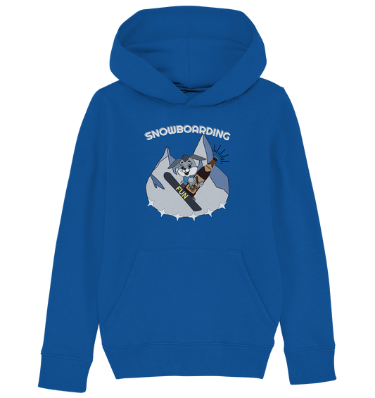 Snowboarder, Apres- Ski, Party danach, Piste, Helles Design - Kids Organic Hoodie