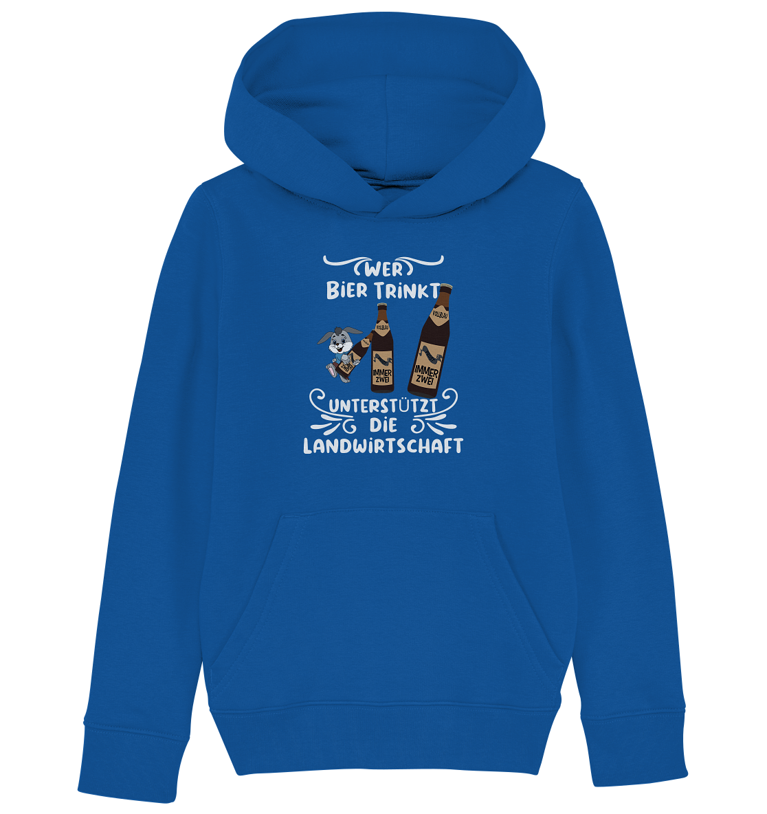 Wer Bier trinkt unterstützt die Landwirtschaft, Party- Shirt - Kids Organic Hoodie