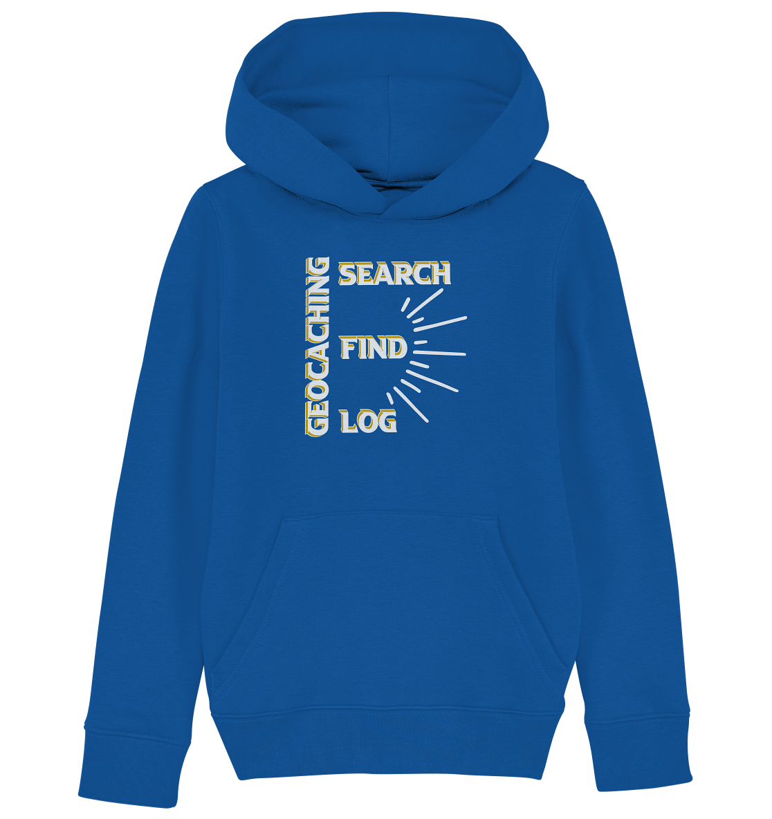 Geocaching-SEARCH-FIND-LOG, Cache Helles Disign - Kids Organic Hoodie