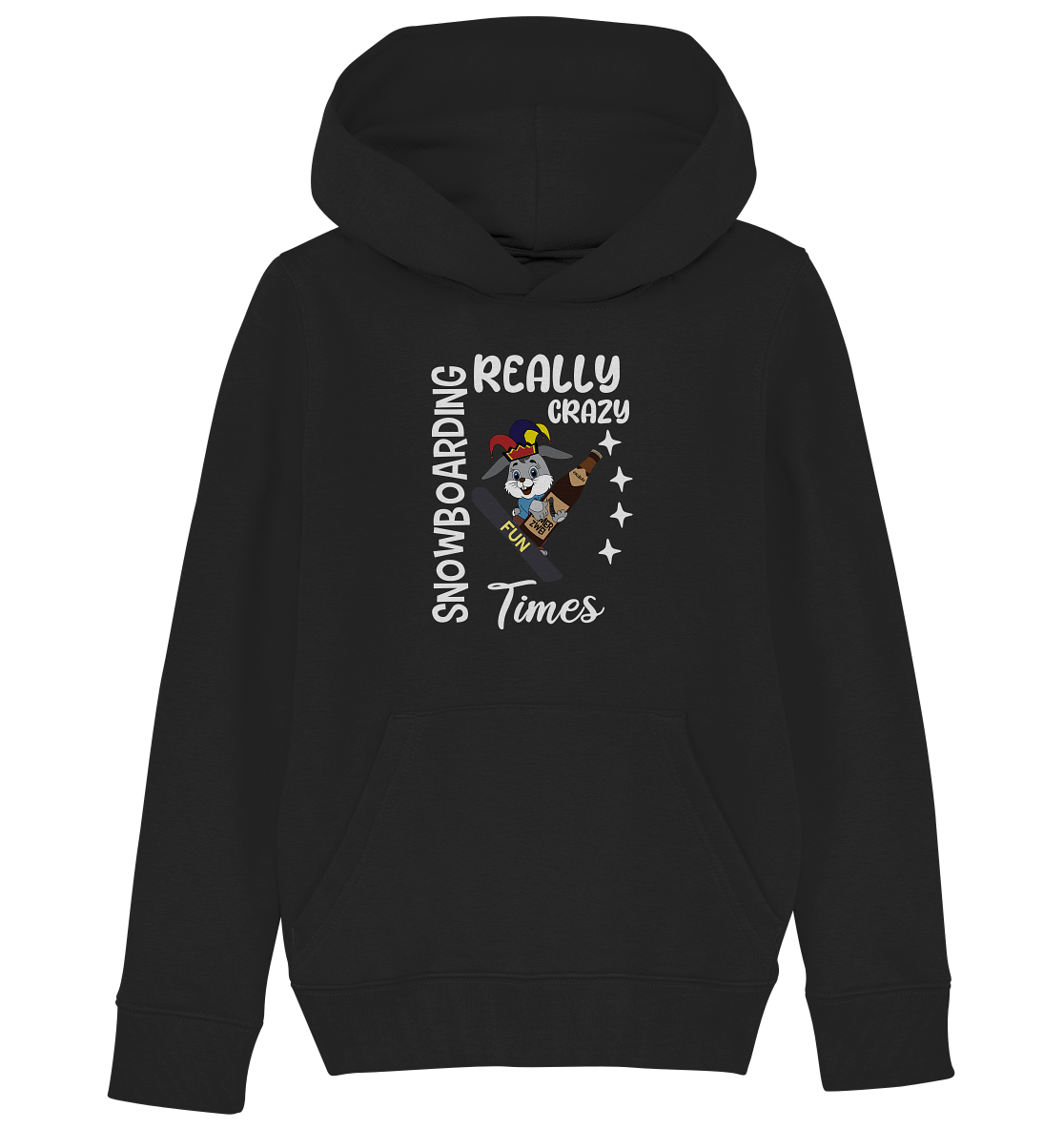 Snowboarding, Crazy Times, Snowboarder, Party - Kids Organic Hoodie