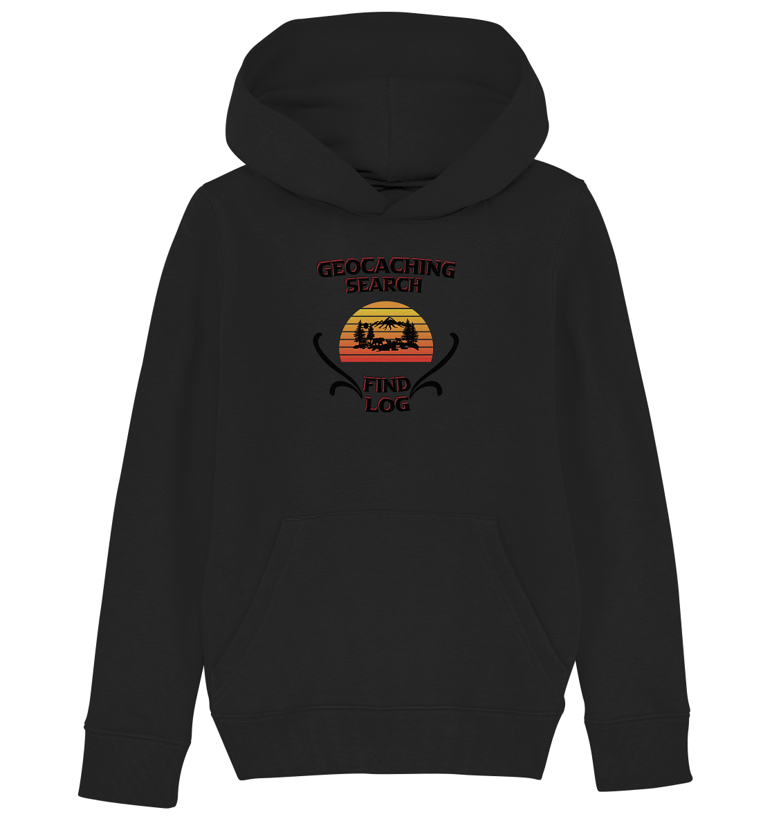 Geocaching, Suchen, Finden und Log, Geocaches - Kids Organic Hoodie