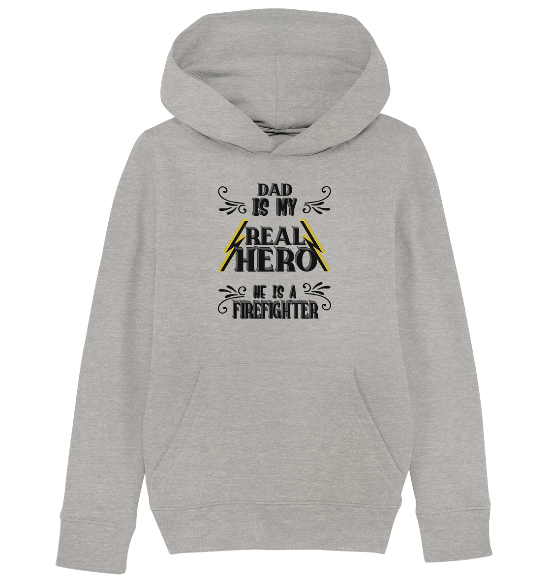 My Real Hero, Firefighter Dad - Kids Organic Hoodie