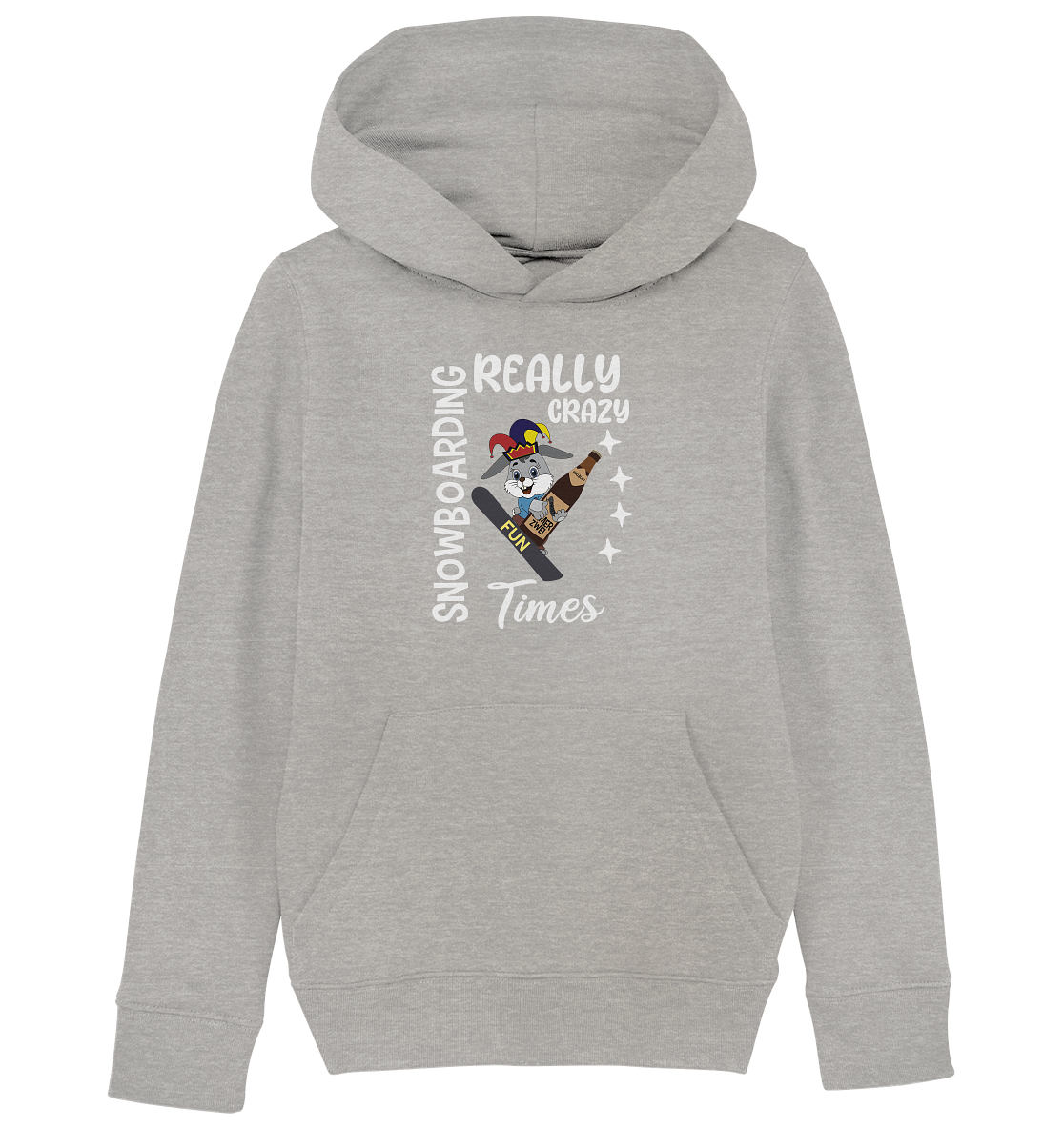 Snowboarding, Crazy Times, Snowboarder, Party - Kids Organic Hoodie