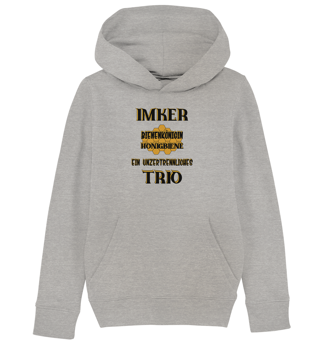 Imker- Bienenkönigin und Honigbiene einTeam, schwarzes Design - Kids Organic Hoodie