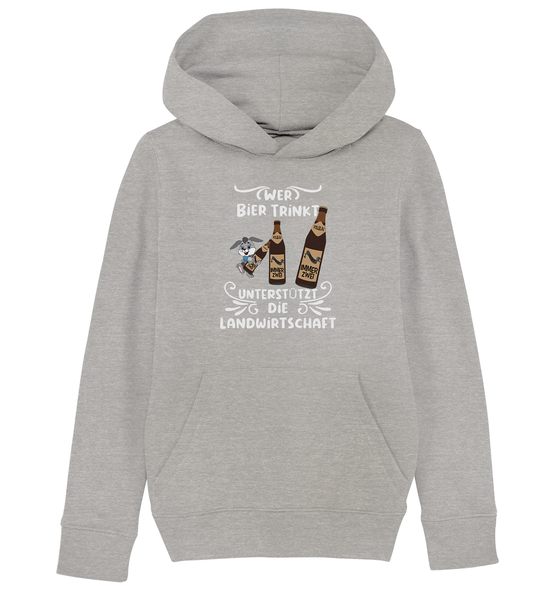 Wer Bier trinkt unterstützt die Landwirtschaft, Party- Shirt - Kids Organic Hoodie