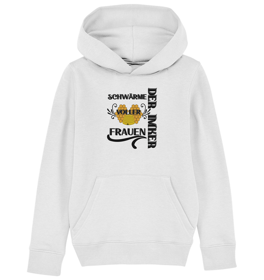 Der Imker, schwärme voller Frauen, Imkerei, Helden, schwarzes Design - Kids Organic Hoodie