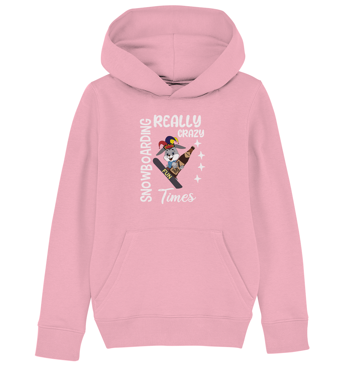 Snowboarding, Crazy Times, Snowboarder, Party - Kids Organic Hoodie