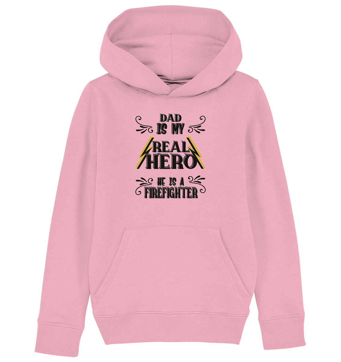 My Real Hero, Firefighter Dad - Kids Organic Hoodie