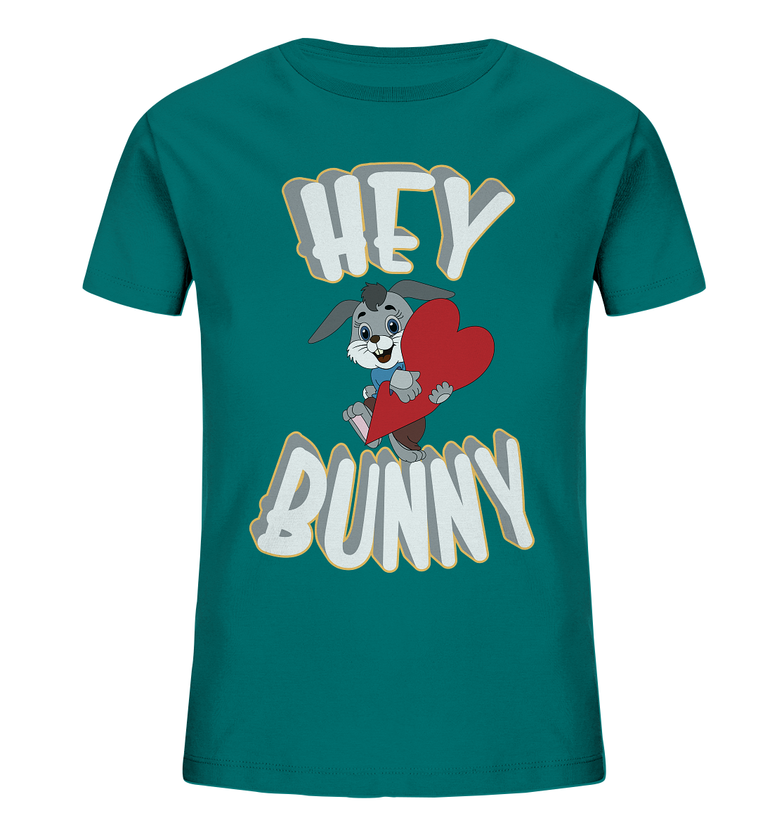 Hey Bunny, Valentine, Valentinstag am 14. Februar, Geschenkideen - Kids Organic Shirt