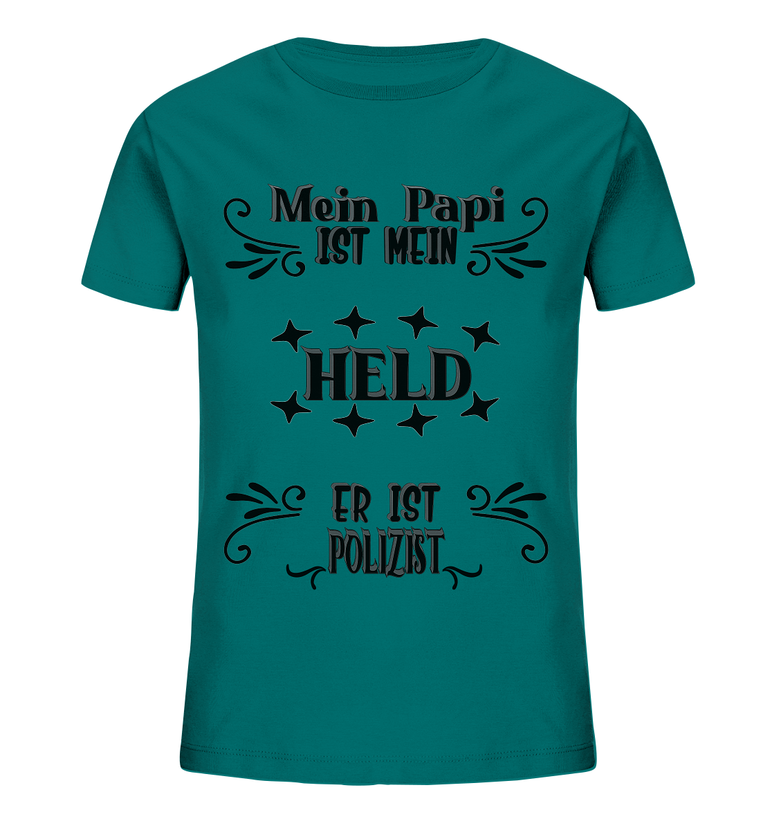 DAS PAPA PROJEKT-MEIN HELD-POLIZIST- Kids Organic Shirt