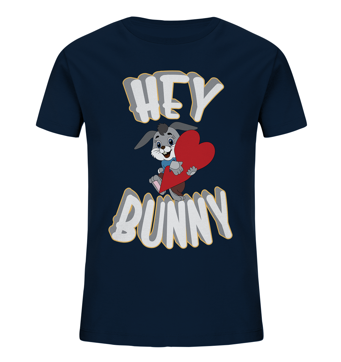 Hey Bunny, Valentine, Valentinstag am 14. Februar, Geschenkideen - Kids Organic Shirt