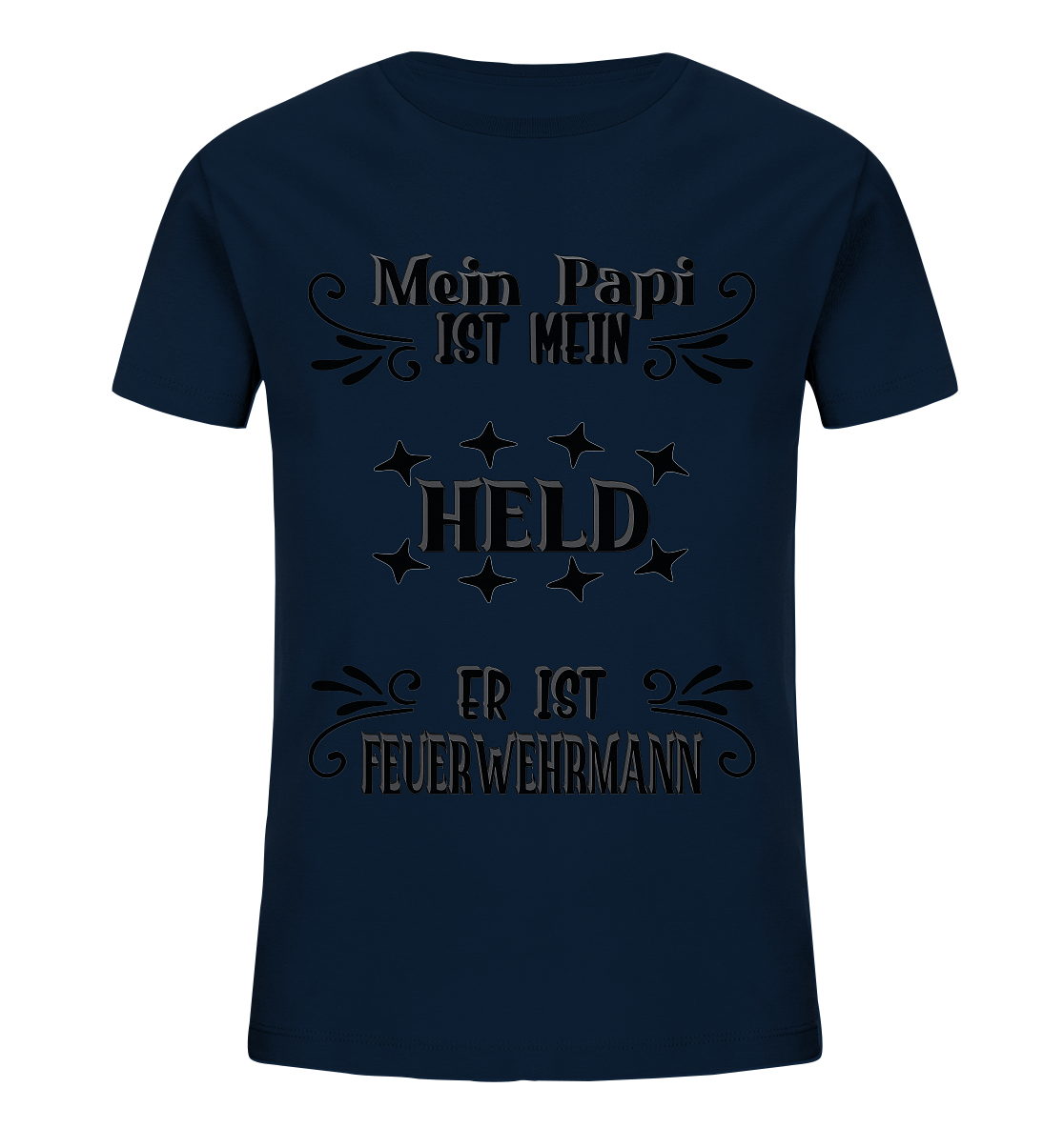 DAS PAPA PROJEKT-MEIN HELD-FEUERWEHRMANN- Kids Organic Shirt