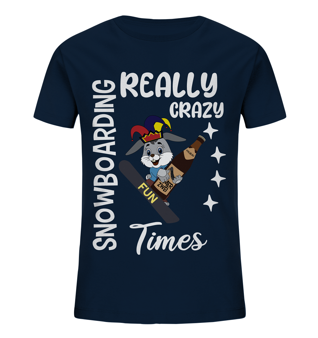 Snowboarding, Crazy Times, Snowboarder, Party - Kids Organic Shirt