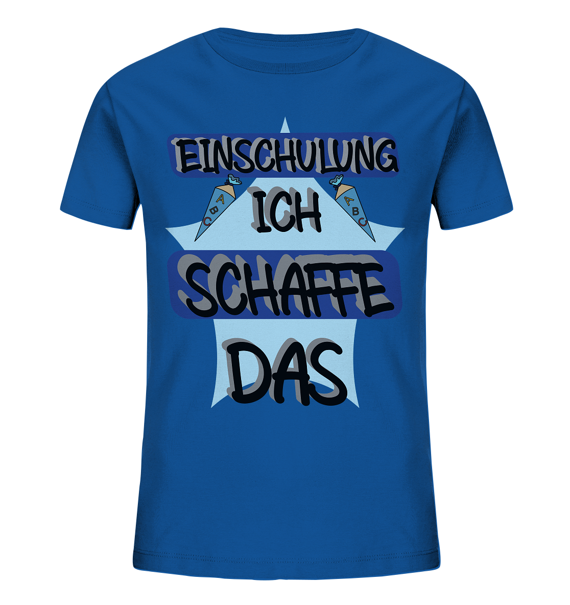 Einschulung, Ich schaff das Motivation - Kids Organic Shirt