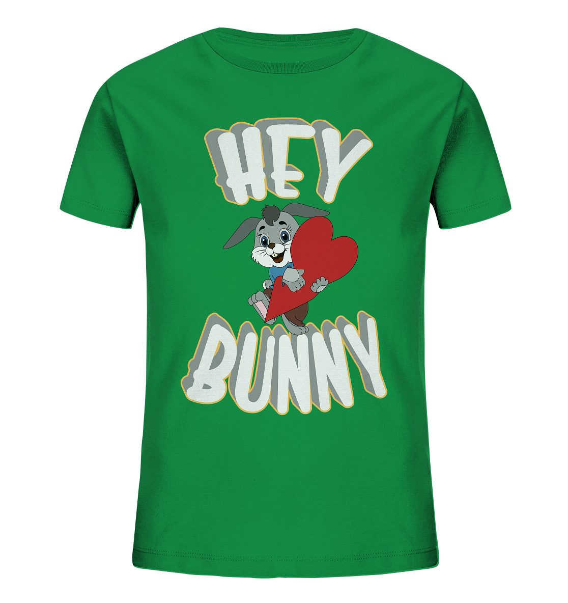 Hey Bunny, Valentine, Valentinstag am 14. Februar, Geschenkideen - Kids Organic Shirt