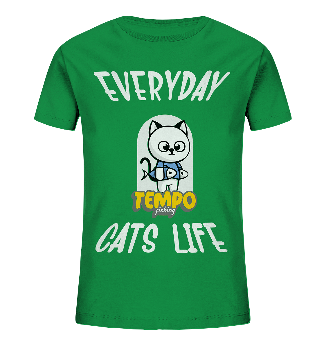 Katzenleben- Everyday Cats Life, Katzenliebhaber, Tierfreund - Kids Organic Shirt